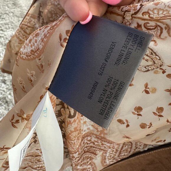 Wilsons Leather Tan Double-Breasted Jacket - Picture 5 of 5